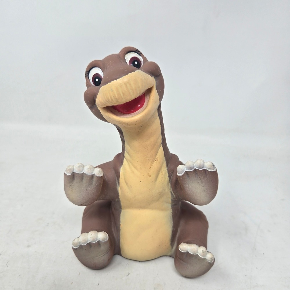 Vintage 1988 Land Before Time Littlefoot Puppet Figure UCS Amblin Dinosaur Brown